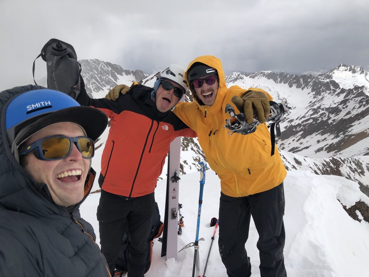 Three big smiles on the top of Rolling Mountain. I’m showing off the amount of unnecessary water that I brought. A cloud front was rolling in as we transitioned to downhill mode. Is that why they call it Rolling Mountain?