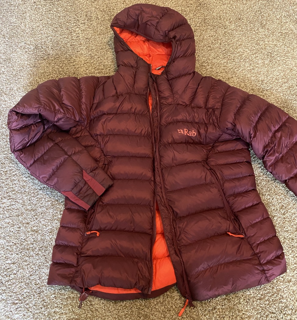 Rab Women’s Electron Pro Down Jacket and cuff.