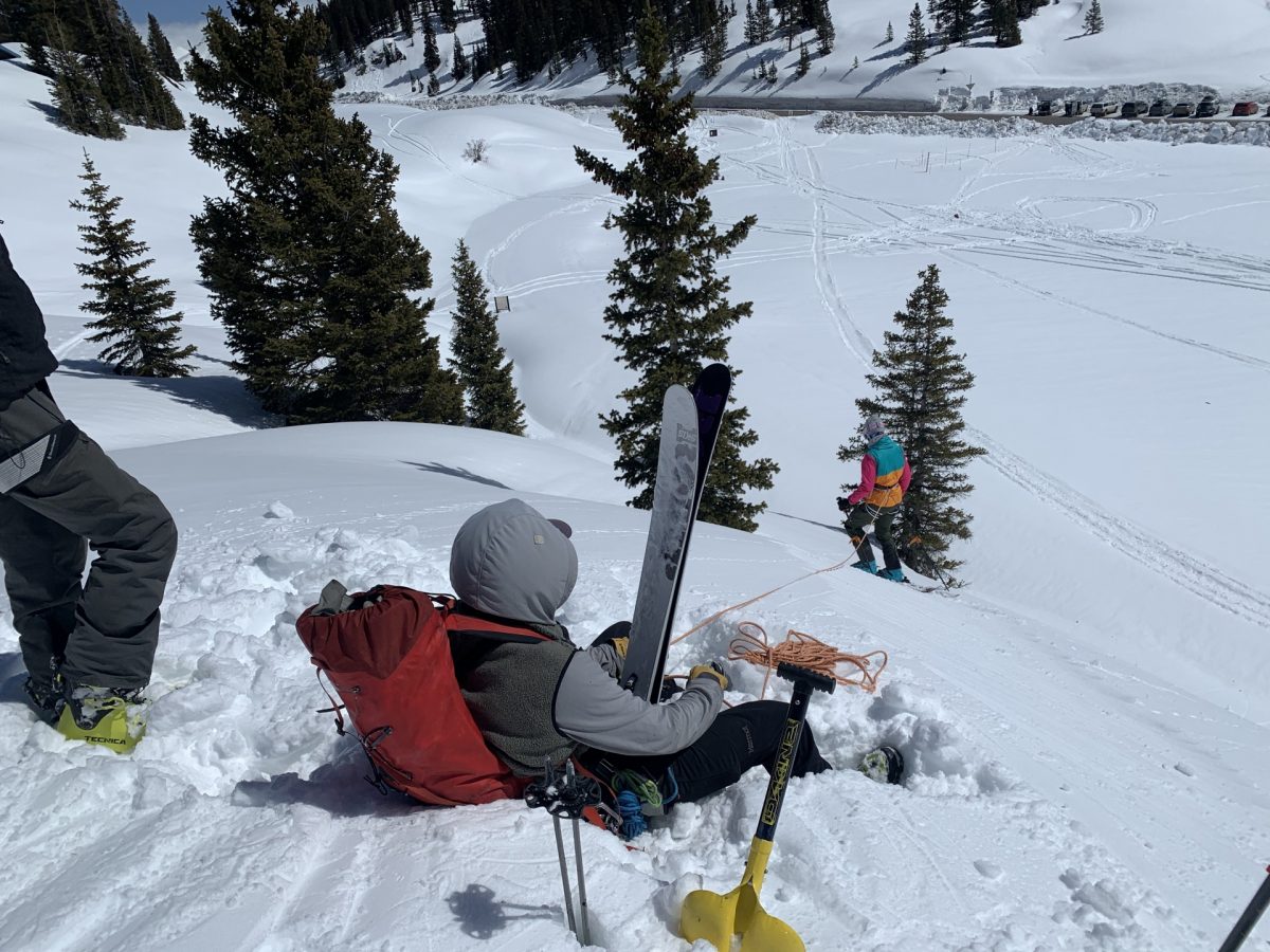 Ski belay: Will McKay